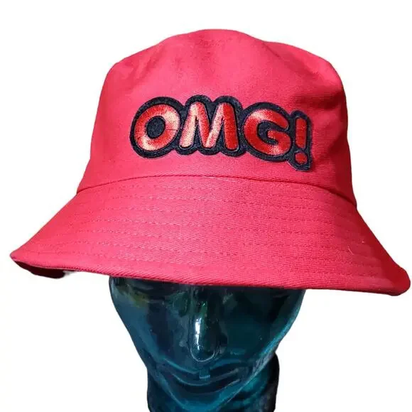 OMG it's a Red Bucket Hat!-One Size - Picture 1 of 4